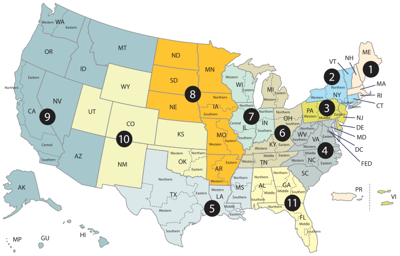 US Circuit Court Map